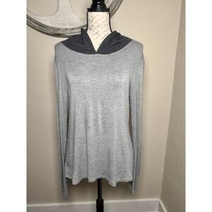 BKE women’s hooded shirt gray size M